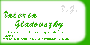 valeria gladovszky business card